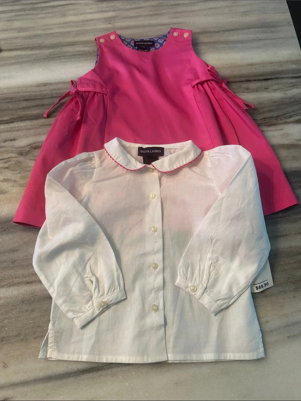 NWT RALPH LAUREN GIRL’S JUMPER AND BLOUSE SET -